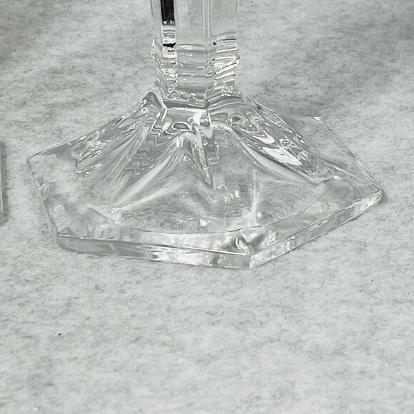 Pair of Mikasa Lead Crystal Cambridge Candleholders Candle Sticks‎ 6.75” - 9.75” - Picture 5 of 10